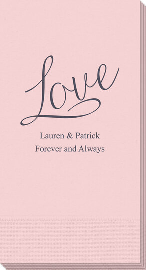 Expressive Script Love Guest Towels